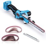 Ponceuse  bande portable sans fil 640 m / min 16 bandes abrasives 9 13 mm bras de ponage sans balais ...