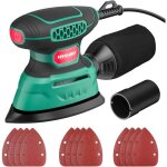 Ponceuse � bois hychika 140 w 13�000 tr / min aspiration efficace de la poussi�re avec 12 papiers de ...
