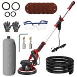 Ponceuse girafe 225mm avec aspiration automatique et lumire led 1390w 6 vitesses rglables manche tlescopiqu ...