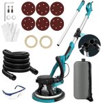 Ponceuse girafe pliable 1250w 5 vitesses (800 - 1800 rpm) avec aspirateur intgr lumire led manche ...