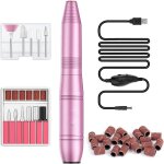 Ponceuse pour ongles - lime a ongle electrique ongles manucure machine - rose usb 30000rpm - pour les ...