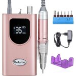 Ponceuse pour ongles professionnelle 35000 rpm portable rechargeable avec affichage lcd et 6 embouts ...