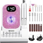 Ponceuse pour ongles professionnelle 40000 rpm 12 en 1 lime  ongle electrique 4000 mah avec cran lcd ...