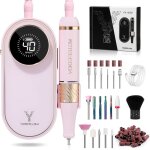 Ponceuse pour ongles professionnelle - 40000 rpm lime a ongle electrique avec affichage lcd et 17 embouts ...