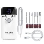 Ponceuse pour ongles professionnelle electrique 45000 rpm portable rechargeable lime � ongle avec affichage ...