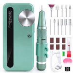 Ponceuse � ongles professionnelle portable - nail drill 35000 rpm avec �cran led et 19 accessoires - ...
