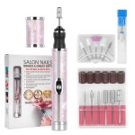 Ponceuse pour ongles sans fil professionnel lime a ongle electrique manucure machine portable salon et ...