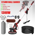 Ponceuse de plafond 1300w - 225mm / 2800rpm - ponceuse girafe - ponceuse - 6 vitesses - led / cordon ...