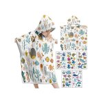 Poncho de bain enfant microfibre serviette de plage enfant poncho de bain avec capuche cape pour 4  ...