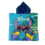 Poncho de bain lilo & stitch disney - bleu