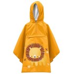 Poncho cape de pluie impermable pour enfant orange taille unique