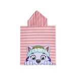 Poncho - paw patrol - skye - 100% polyester - rose - enfant