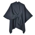 Ponchoponcho femme el�gant crois�e devantchaud poncho cape r�versible �charpe ch�le hiver automne cadeau ...
