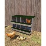Pondoir pour poules nichoirs en mtal  8 compartiments tanche antirouille et ventil plate - forme ...