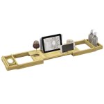 Pont étagère tablette plateau de baignoire - homcom - extensible en bambou avec porte - gobelet et porte ... Pont étagère tablette plateau de baignoire - homcom - extensible en bambou avec porte - gobelet et porte ...