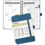 Poprun agenda mensuel 2025 2026 de poche 16 x 105 cm - de juil 2025  dc 2026 18 mois a6 petit planner ...