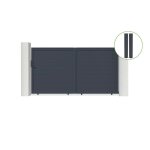 Portail coulissant - casanoov - veymont - 3m h. 158cm - gris anthracite - aluminium