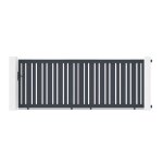 Portail coulissant - casanoov - veymont - 4m h. 142cm - gris anthracite - aluminium