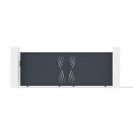 Lot portail coulissant et portillon - casanoov - veleta - 4m h. 147cm / portillon 1m h. 147cm - gris ...