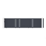 Portail coulissant - casanoov - giona - 6m h. 147cm - gris anthracite - aluminium