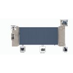 Portail aluminium coulissant c04 gris 7016 - largeur entre piliers 4030mm - hauteur 1800mm