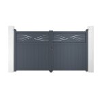 Portail battant - casanoov - halti - 3m h. 160cm - aluminium - gris anthracite