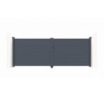 Portail battant - casanoov - eiger - 4m h. 145cm - gris anthracite - aluminium
