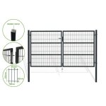 Portail battant grillag� - casanoov - razo - 3m h. 160m - gris - acier