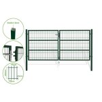 Portail battant grillag� - casanoov - razo - 3m h. 140cm - vert - acier