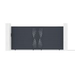 Portail coulissant - casanoov - veleta - 4m h. 178cm - gris anthracite - aluminium