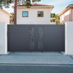 Portail coulissant - casanoov - veleta - 3m h. 147cm - gris anthracite - aluminium