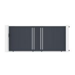 Portail coulissant - casanoov - giona - 4m h. 178cm - gris anthracite - aluminium