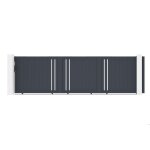 Portail coulissant - casanoov - giona - 5m h. 147cm - gris anthracite - aluminium