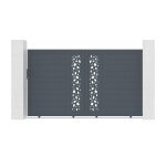 Portail coulissant - casanoov - sunny - 3m h. 181cm - aluminium - gris anthracite