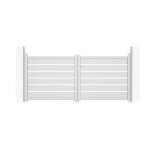 Portail battant - casanoov - vogel - 3m h. 125cm - blanc - aluminium Portail battant - casanoov - vogel - 3m h. 125cm - blanc - aluminium