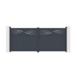 Portail battant - casanoov - halti - 4m h. 160cm - aluminium - gris anthracite Portail battant - casanoov - halti - 4m h. 160cm - aluminium - gris anthracite