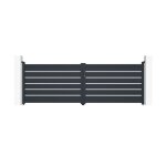 Portail battant - casanoov - vogel - 4m h. 125cm - gris - aluminium Portail battant - casanoov - vogel - 4m h. 125cm - gris - aluminium