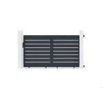 Portail coulissant - casanoov - vogel - 3m h. 163cm - gris - aluminium
