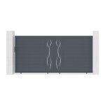 Portail coulissant - casanoov - life - 4m h. 181cm - gris anthracite - aluminium
