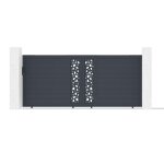 Lot portail coulissant et portillon - casanoov - sunny - 4m h. 163cm / portillon - 1m h. 163cm - aluminium ...
