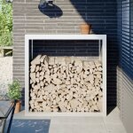 Portant de bois de chauffage - porte bûches pour bois blanc 100x40x100 cm acier Portant de bois de chauffage - porte bûches pour bois blanc 100x40x100 cm acier