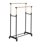 Portant - je cherche une idee - double effet - bois - noir - h160 x l80 x p43 cm