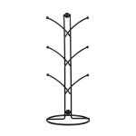 Porte 6 mugs noir 16x39 cm - table passion