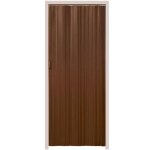 Porte accordeon pliante pvc salle de bain extensible coulissante largeur 80 cm marron