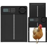 Porte automatique poulailler en aluminium - avec cran lcd programmable tanche - commande de minuterie ...