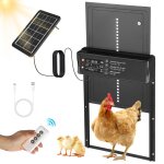 Porte automatique poulailler solaire �cran led programmable t�l�commande minuterie fonction antipincement ...