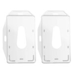 Porte badge - lot de 2 - plastique rigide transparent - pour cartes standard - port vertical / horizontal ...