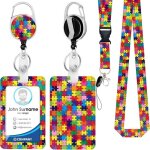 Porte badge - non spécifié - puzzle - rétractable - cordon détachable - 2 cartes Porte badge - non spécifié - puzzle - rétractable - cordon détachable - 2 cartes