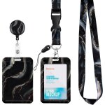 Porte badge cordon tour de cou porte - cartes avec swivel lobster clasp rtractable pour cartes dtransport ...