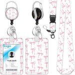 Porte badge cordon tour de cou avec lanière rétractable pour porte badges didentification clés carte ... Porte badge cordon tour de cou avec lanière rétractable pour porte badges didentification clés carte ...